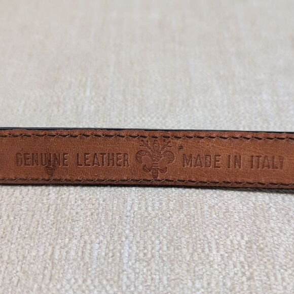 Genuine Leather Navy Blue Women's Belt Made In Italy - Picture 3 of 9